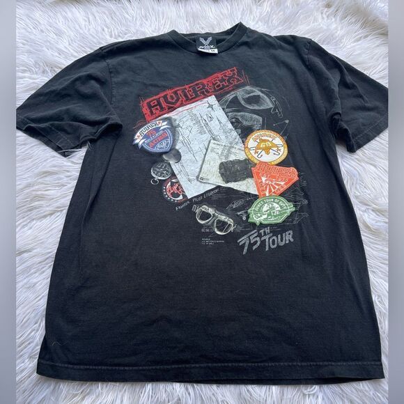 AVIREX💫SzM💫black tshirt  - Picture 1 of 7